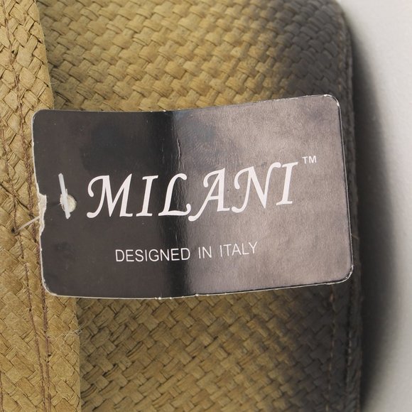 NWT MILANI Fedora Tribi Hat Size S/M Mustard-Tan & Black New with Tags - Picture 9 of 11
